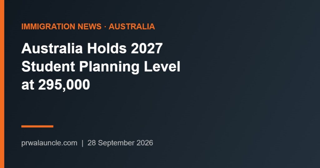 Australia Holds 2027 International Student Planning Level at 295,000