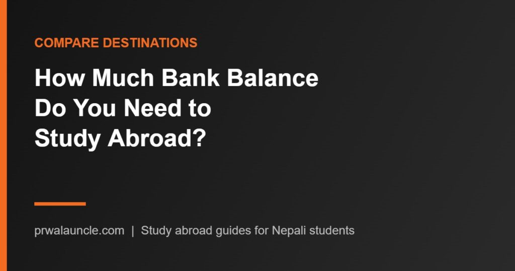 How Much Bank Balance Do You Need to Study Abroad? USA, Canada, UK and Australia Compared