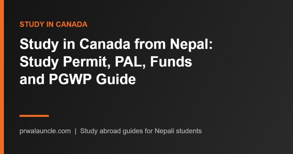 Study in Canada from Nepal: study permit guide